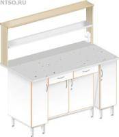 Стол пристенный физический с закрытой тумбой ЛАБ-1500 ПФТ