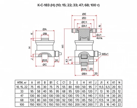 Тензодатчик Уралвес К-С-18З-3,3т