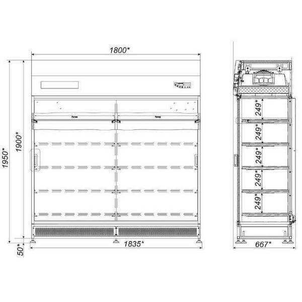 Шкаф стерильного хранения 2R-S.321-18