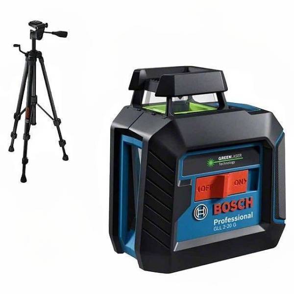 Лазерный уровень Bosch GLL 2-20 G + BT 150 с зеленым лучом