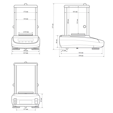 Весы лабораторные BEL LGW423i 