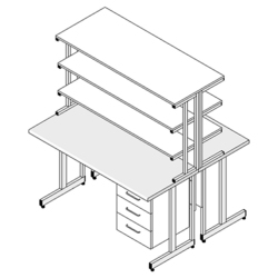 Стол лабораторный островной СЛ-222 серия "Премиум" - Всё Оборудование.ру : Купить в Интернет магазине для лабораторий и предприятий